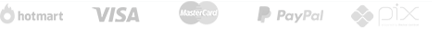 Formas de Pagamento: Hotmart, Visa, Mastercard, PayPal, Pix